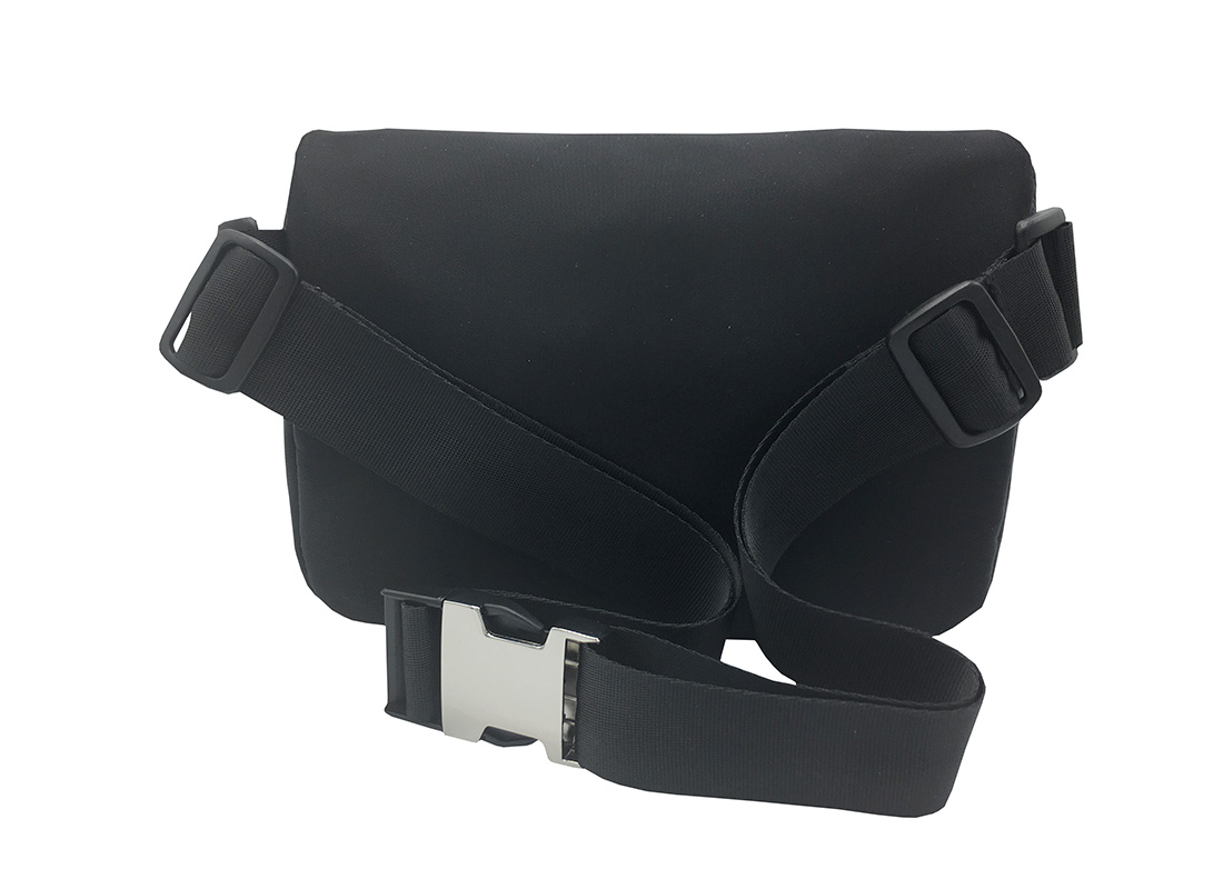 Women Large Waist Bag in Black Back