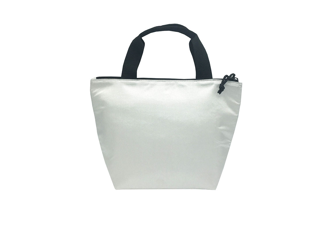 Tote bag style cooler bag in white