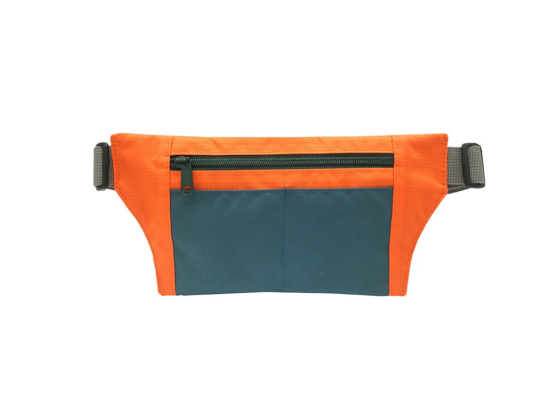 Sport waist bag with front zipper pocket