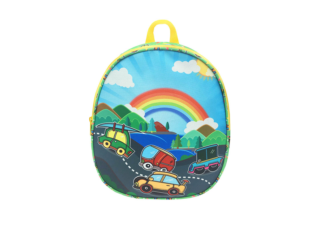 Children backpack with car printing