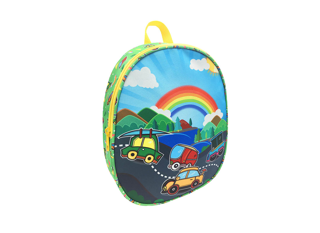 Children backpack with car printing L side