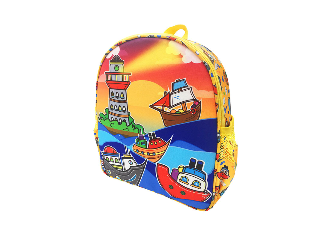Children Backpack with ship printing R side