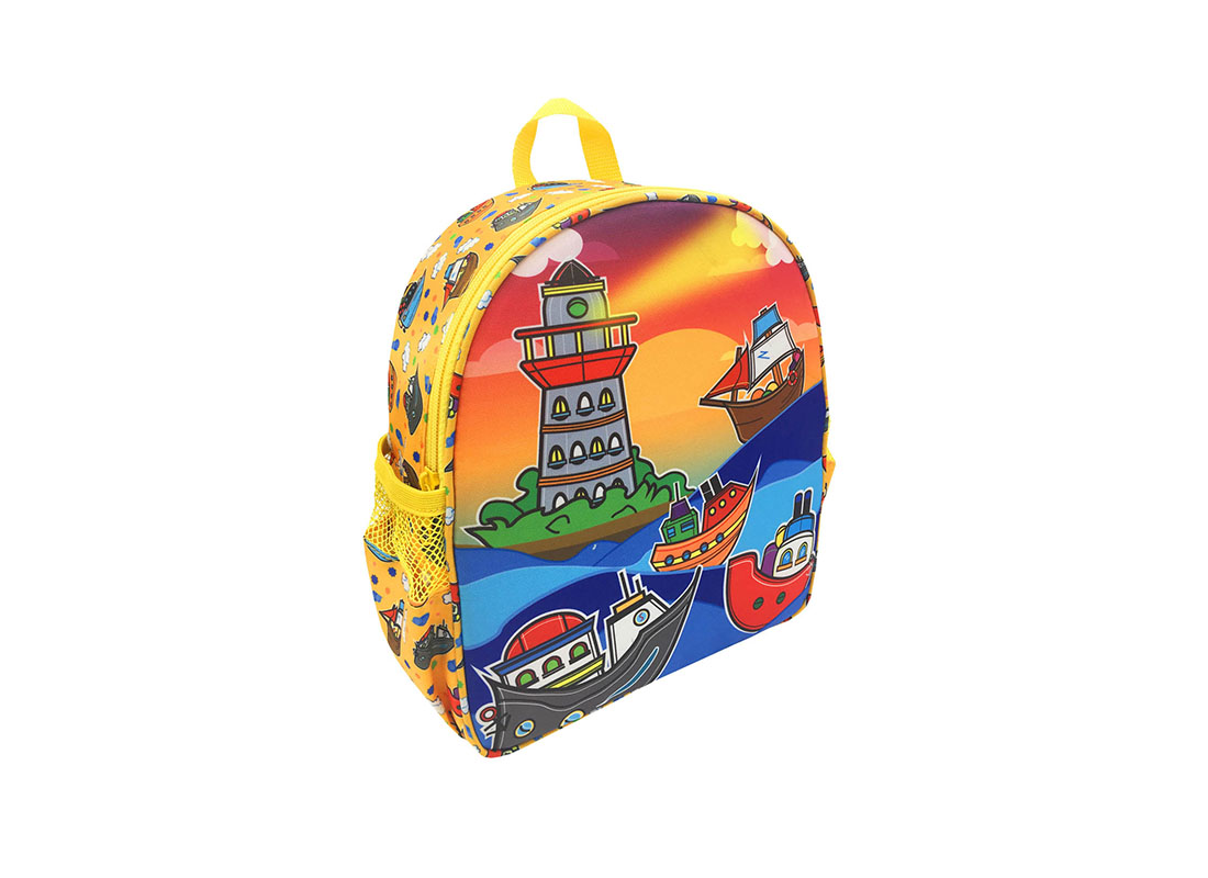Children Backpack with ship printing L side
