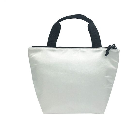 Tote bag style cooler bag in white