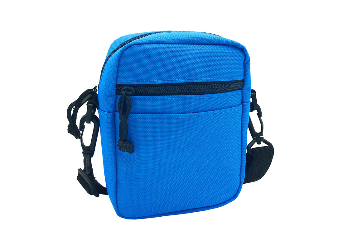 blue small shoulder bag L side