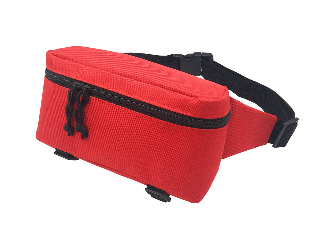 sporty waist bag in red L side