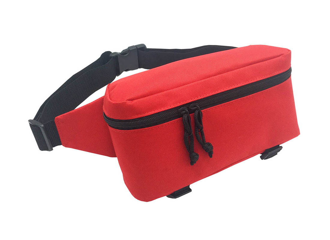 sporty waist bag in red L side