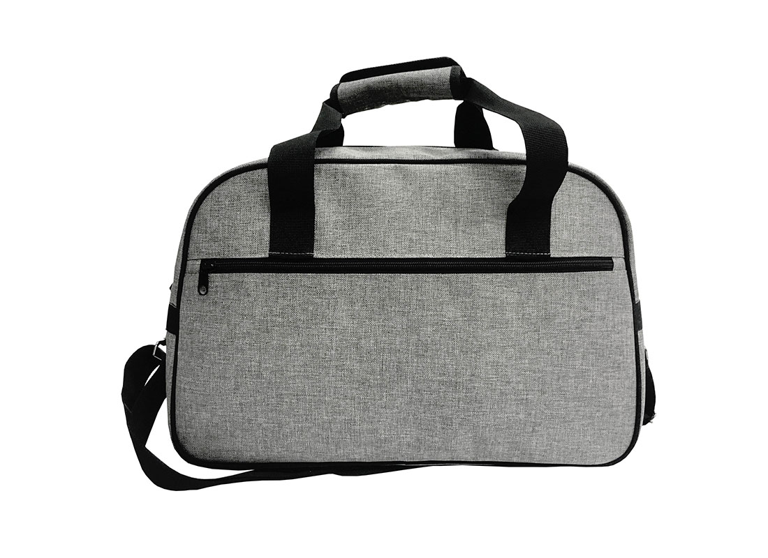 weekender bag for men in grey back