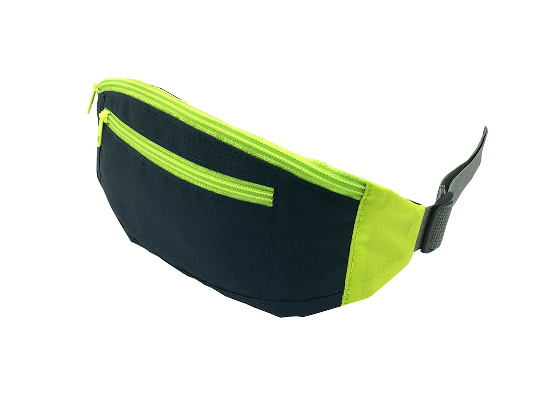 small sporty waist bag in neon green side1