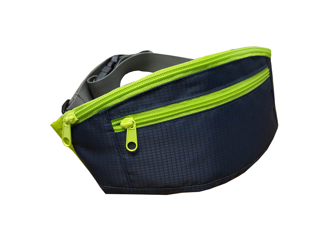 small waist bag in neon green L side