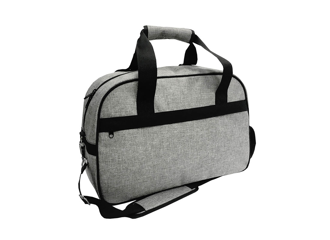 weekender bag for men in grey L side