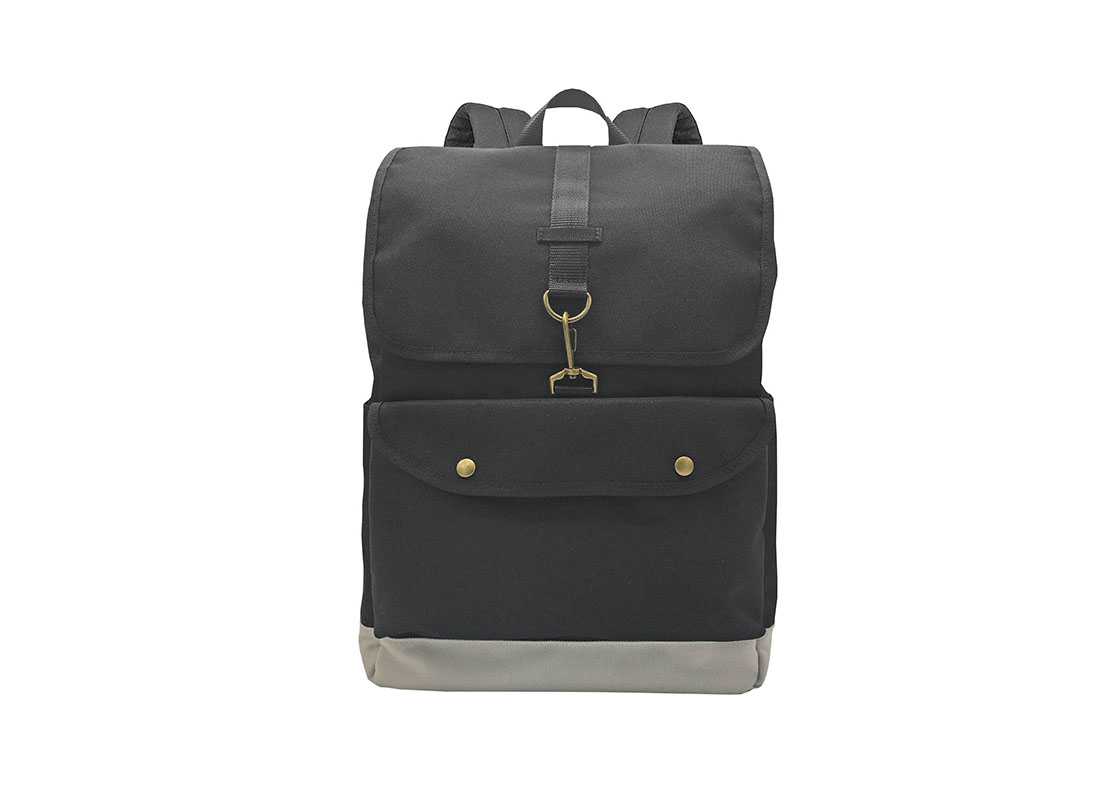 Roll top Laptop Backpack with flap