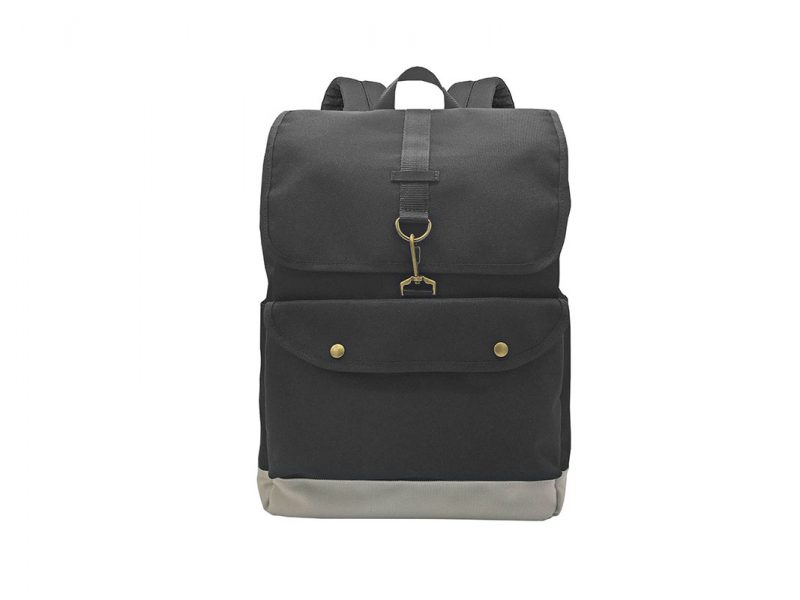 Roll top Laptop Backpack with flap