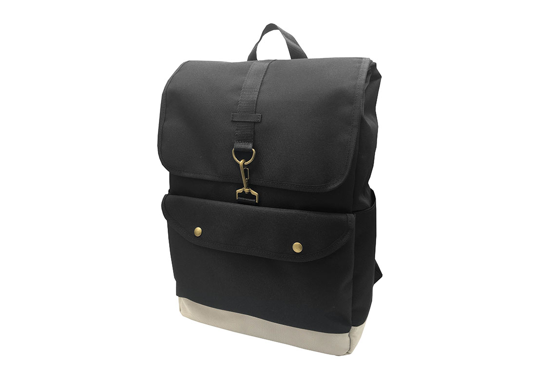 roll top laptop backpack with flap R side