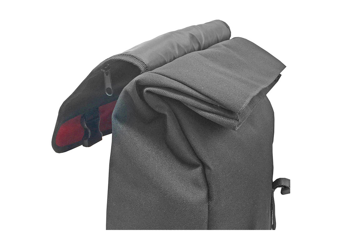 roll top laptop flap backpack open