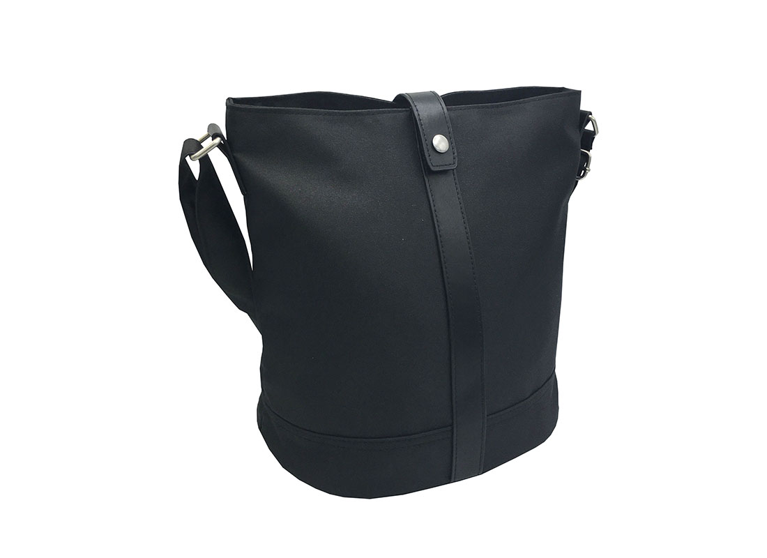 Mini Bucket Bag in Black L side