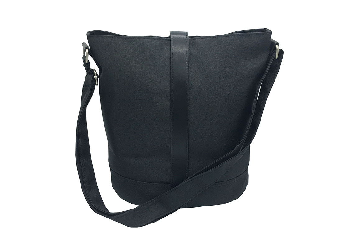 Mini Bucket Bag in Black Back
