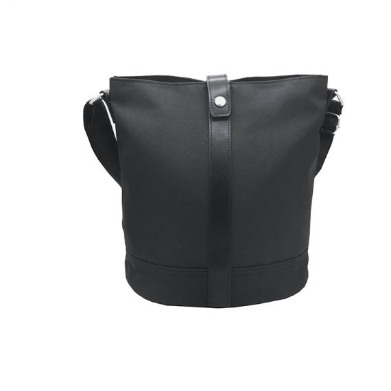 Mini Bucket Bag in Black Front