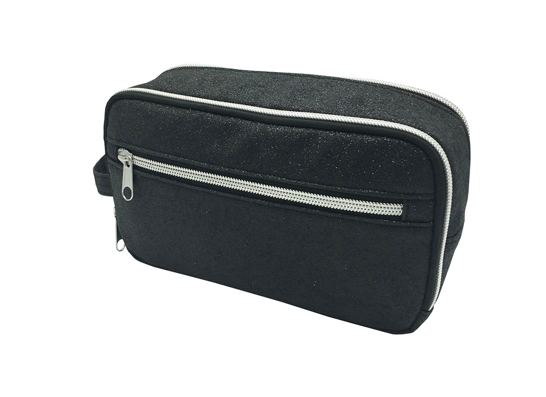Black Shiny Pu Cosmetic Bag R side