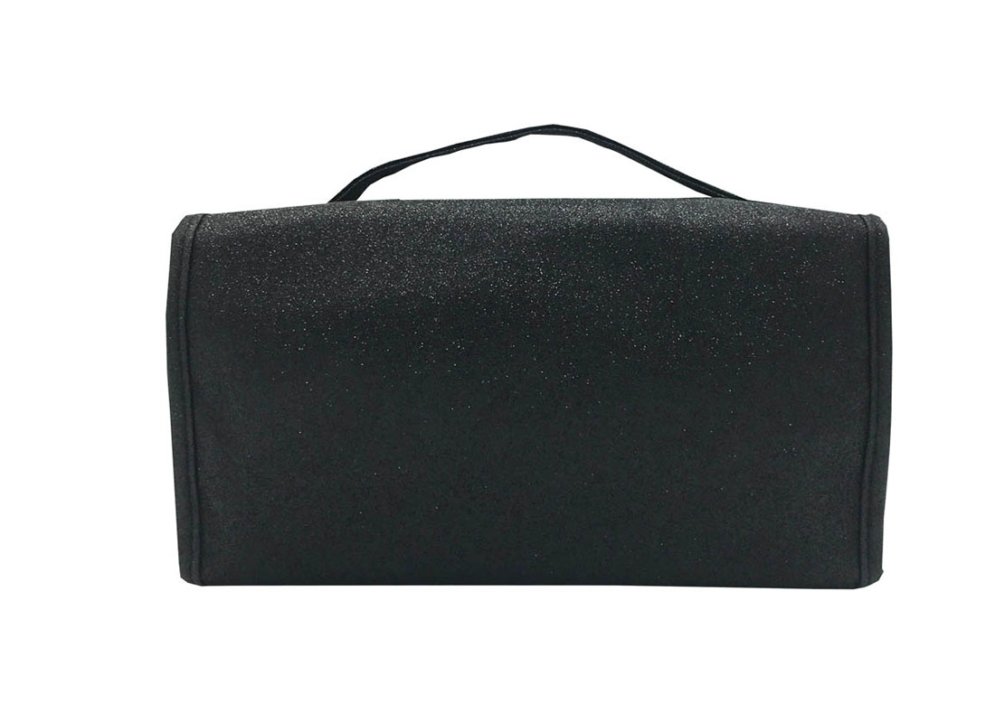 Rollup Makeup Bag in Black Back