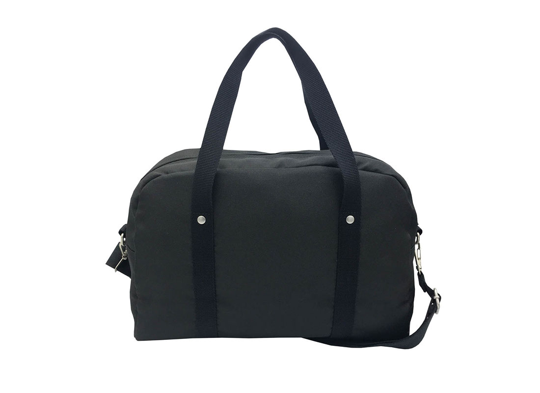 Retro Tote bag boston bag in black back