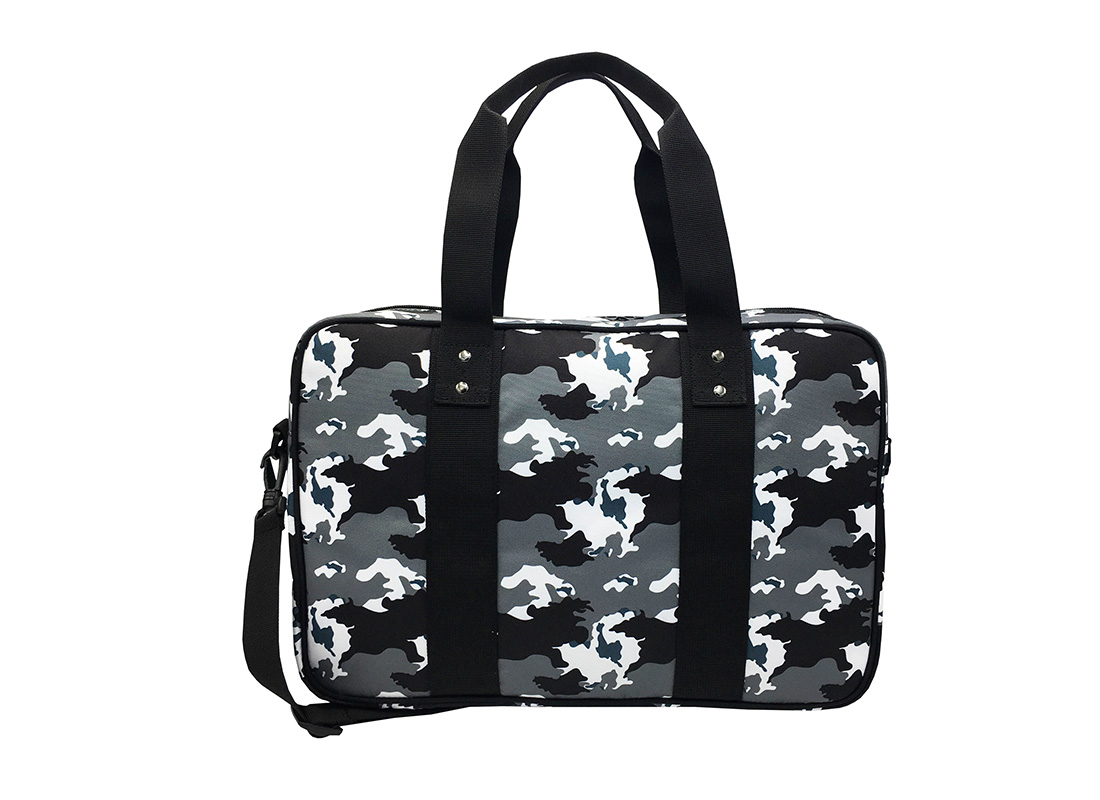 Camo Weekender Bag in Black White Grey Back