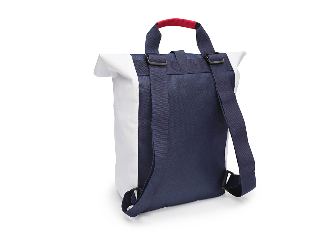 simple backpack - 20004 - white blue L back