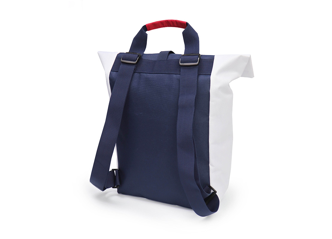 simple backpack - 20004 - white blue R back