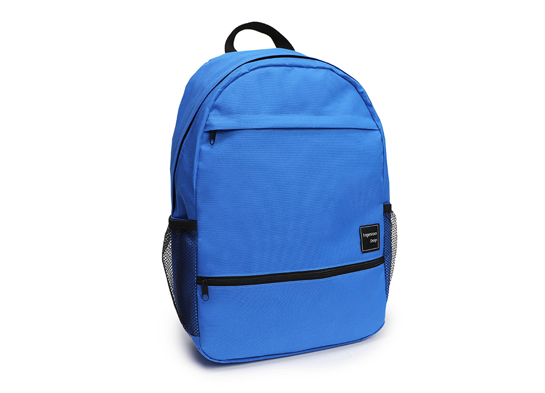 simple backpack - 20008 - blue L side